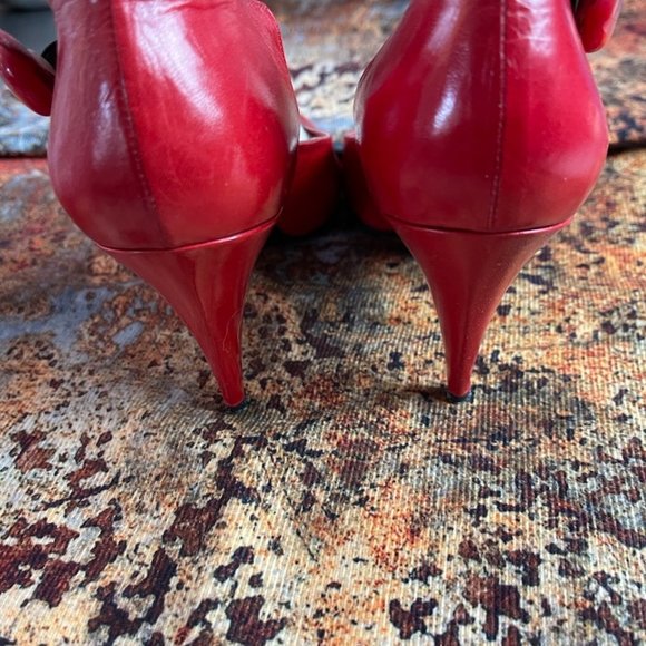 Albert Nipon Red Shoes size 8 - Picture 4 of 8